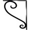 Ekena Millwork Edwards Wrought Iron Bracket, (Triple center brace), Powder Coated Black 2"W x 10"D x 12"H BKTM02X10X12TED - alternate 8